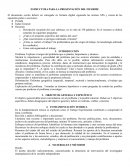 ESTRUCTURA PARA LA PRESENTACIÓN DEL INFORME