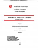 PROBLEMAS DEL LENGUAJE ORAL Y TERAPIA DE REHABILITACIÓN