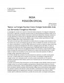 La Energía Nuclear Como Energía Sostenible Ante Las Demanda Energética Mundial