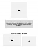 PROYECTO: “MEJORAMIENTO DE LOS SERVICIOS DE SALUD DEL CENTRO DE SALUD "