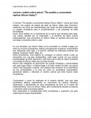 Lectura i anàlisi crítica article “¿Es posible y conveniente replicar Silicon Valley?”