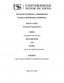LA PROBLEMÁTICA ACTUAL QUE PRESENTAN LOS CONTRATOS PREPARATORIOS EN EL MARCO NACIONAL JUDICIAL Y EXTRAJUDICIAL PERUANO