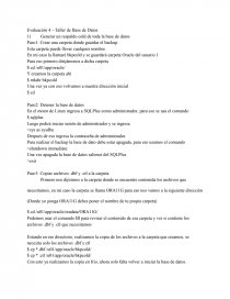 Evaluación de motor de base de datos SQLPLus de Linux. Página 1