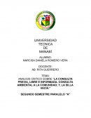 ANALISIS CRITICO SOBRE “LA CONSULTA PREVIA, LIBRE E INFORMADA, CONSULTA AMBIENTAL A LA COMUNIDAD; Y, LA SILLA VACÍA”