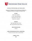 Aplicación de Programa de Reforzamiento para Modificar los Problemas de TDAH en un sujeto de Chimbote, 2022