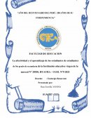 La afectividad y el aprendizaje de los estudiantes de estudiantes de 5to grado de secundaria