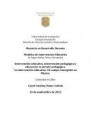 La intervención educativa. Un campo emergente en México