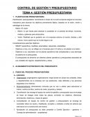 CONTROL DE GESTIÓN Y PRESUPUESTARIO