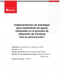 Implementacion de tratamiento para aguas residuales