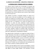 EL CREDO DE LOS APOSTOLES – RESUCITO AL TERCER DIA