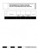 PROCEDIMIENTO DE TRABAJO SEGURO USO DE PLATAFORMA MOVILIDAD VERTICAL