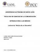 Resumen noticia de un secuestro