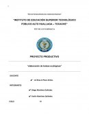 PROYECTO PRODUCTIVO “elaboración de bolsas ecológicas”