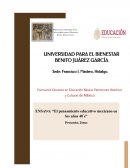 El pensamiento educativo mexicano en los años 40 ́s