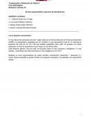 Elaboración del esquema de producción del texto argumentativo