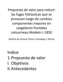 Propuesta de valor para reducir las fugas hidráulicas