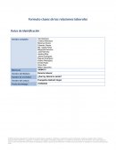 Formato clases de las relaciones laborales