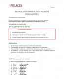 METROLOGÍA MANUALES Y PLANOS EVALUACIÓN I
