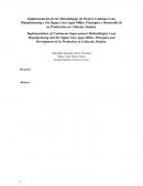 Implementación de las Metodologías de Mejora Continua Lean Manufacturing y Six Sigma Caso Agua Miller