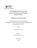 Factibilidad de las acciones de mejora para el plan de modernización del Gobierno Regional del Callao