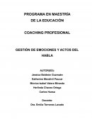 GESTIÓN DE EMOCIONES Y ACTOS DEL HABLA