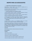 Aborto para los adolescentes