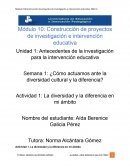 La diversidad y la diferencia en mi ámbito