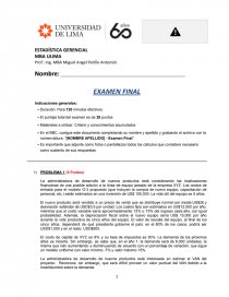 ESTADÍSTICA GERENCIAL. Página 1