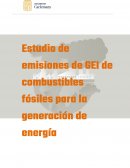 Estudio de emisiones de GEI de combustibles fósiles para la generación de energía