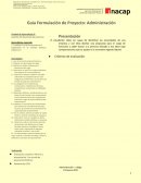Guía Formulación de Proyecto: Administración