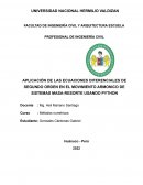 APLICACIÓN DE LAS ECUACIONES DIFERENCIALES DE SEGUNDO ORDEN EN EL MOVIMIENTO ARMONICO DE SISTEMAS MASA-RESORTE USANDO PYTHON