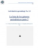 La lista de los géneros periodísticos parte 2