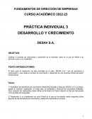 PRÁCTICA INDIVIDUAL 3 DESARROLLO Y CRECIMIENTO DESAV S.A.