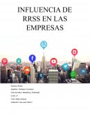 INFLUENCIA DE RRSS EN LAS EMPRESAS