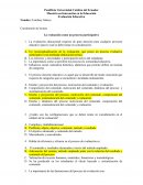 Cuestionario de lectura La evaluación como un proceso participativo