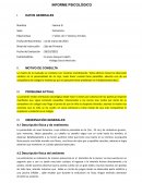 INFORME PSICOLÓGICO. Instrumento de Evaluación: Minimental State Examination (MMSE)