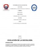EVOLUCIÓN DE LA SOCIOLOGÍA