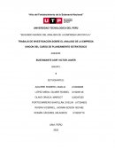 TRABAJO DE INVESTIGACIÓN SOBRE EL ANALISIS DE LA EMPRESA UNICON DEL CURSO DE PLANEAMIENTO ESTRATEGICO