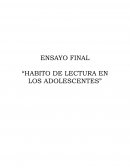 Habito de lectura en los adolescentes