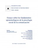 Ensayo sobre los fundamentos epistemológicos de la psicología social de la comunicación