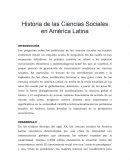 Historia de las Ciencias sociales en America Latina