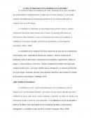 ¿Cuál es la importancia de la estadística en la psicología?