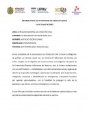 INFORME FINAL DE ACTIVIDADES DE SERVICIO SOCIAL