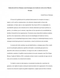 Reducción del Error Humano como Estrategia en la Gestión de Activos de la Minería Peruana. Página 1
