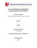 La Responsabilidad Social y Gestión en el Derecho del Trabajo