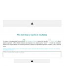 Plan de trabajo y reporte de resultados
