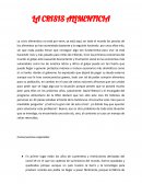 LA CRISIS ALIMENTICIA