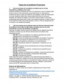 Fases de la Auditoría Financiera