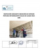 INSPECCIÓN MEDIANTE MEDICIÓN DE ESPESOR PINTURA INTUMESCENTE SALAS DE CLASES FACE UBB