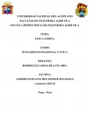 PENSAMIENTO RACIONAL Y ÉTICA